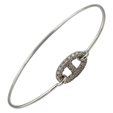 hermes bracelet argent chaine d ancre|white and gold Hermes bracelet.